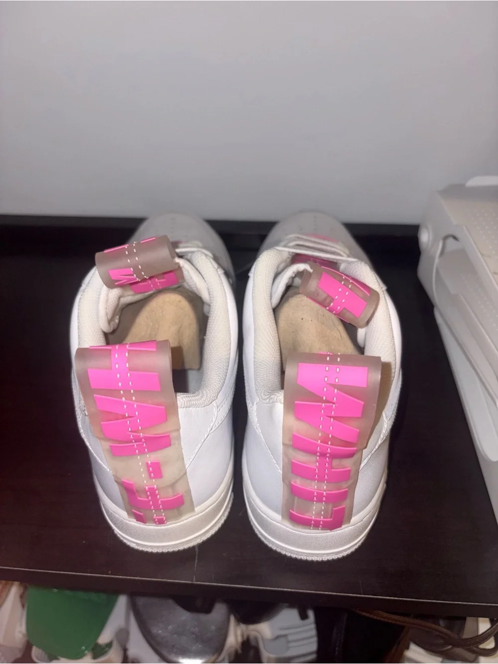 Custom NotGeeks Nike Air Force 1 Low Pink Heel Tab Women’s Size 10 NWOT